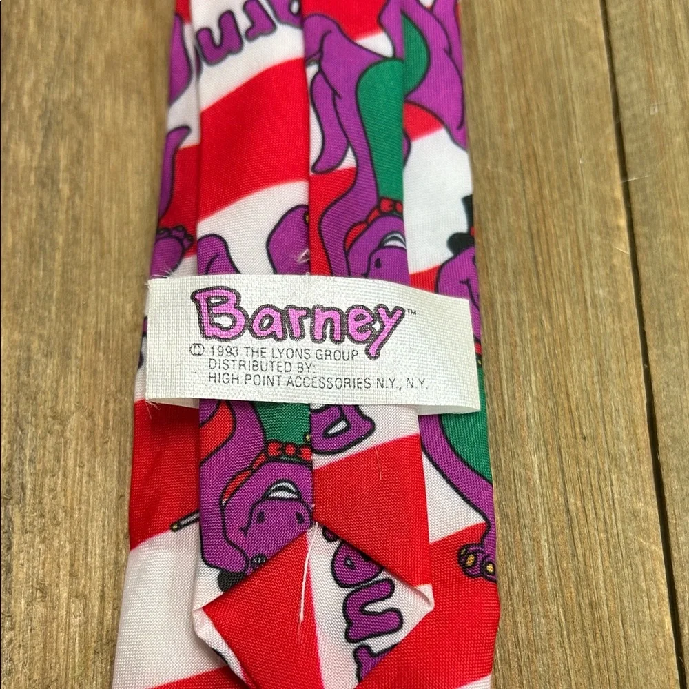 Vintage 90s Barney Kids Tie